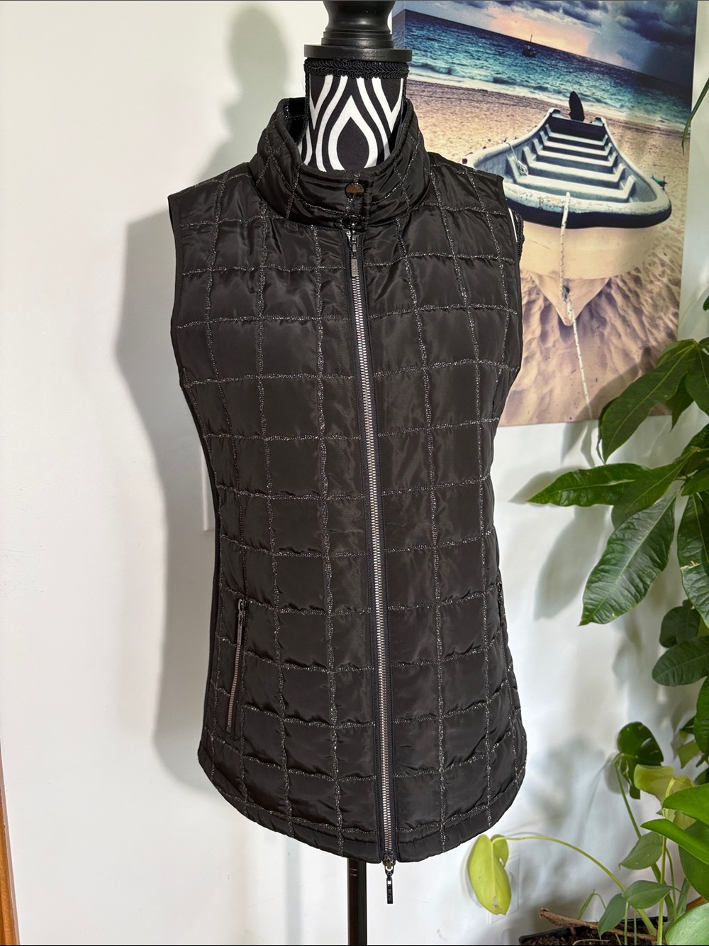 BYLYSE SPENARD gorgeous, black, and silver lining vest
